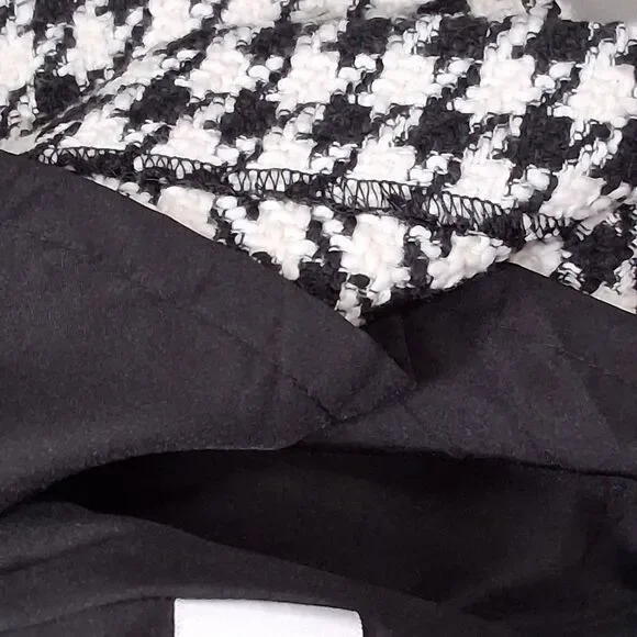 Talbots Black & White Houndstooth Tweed Pencil Skirt Size 12 Academia Career - Picture 7 of 7